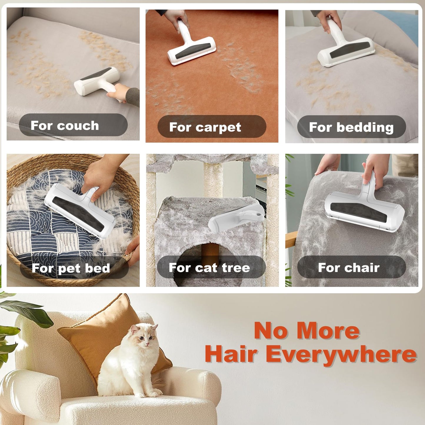 Rouleau Anti-Poils Réutilisable ACE2ACE | Nettoyage Automatique pour Chiens et Chats | Meubles & Tapis