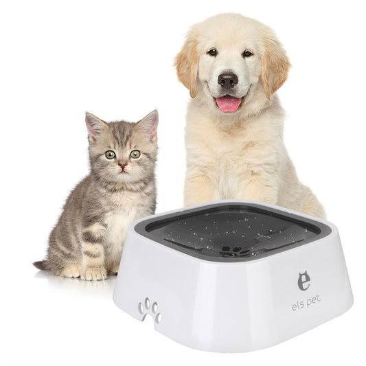 Fontaine à Eau Anti-Débordement pour Chiens et Chats – 1,5 L, ABS & PP, Bol Flottant à Débit Lent