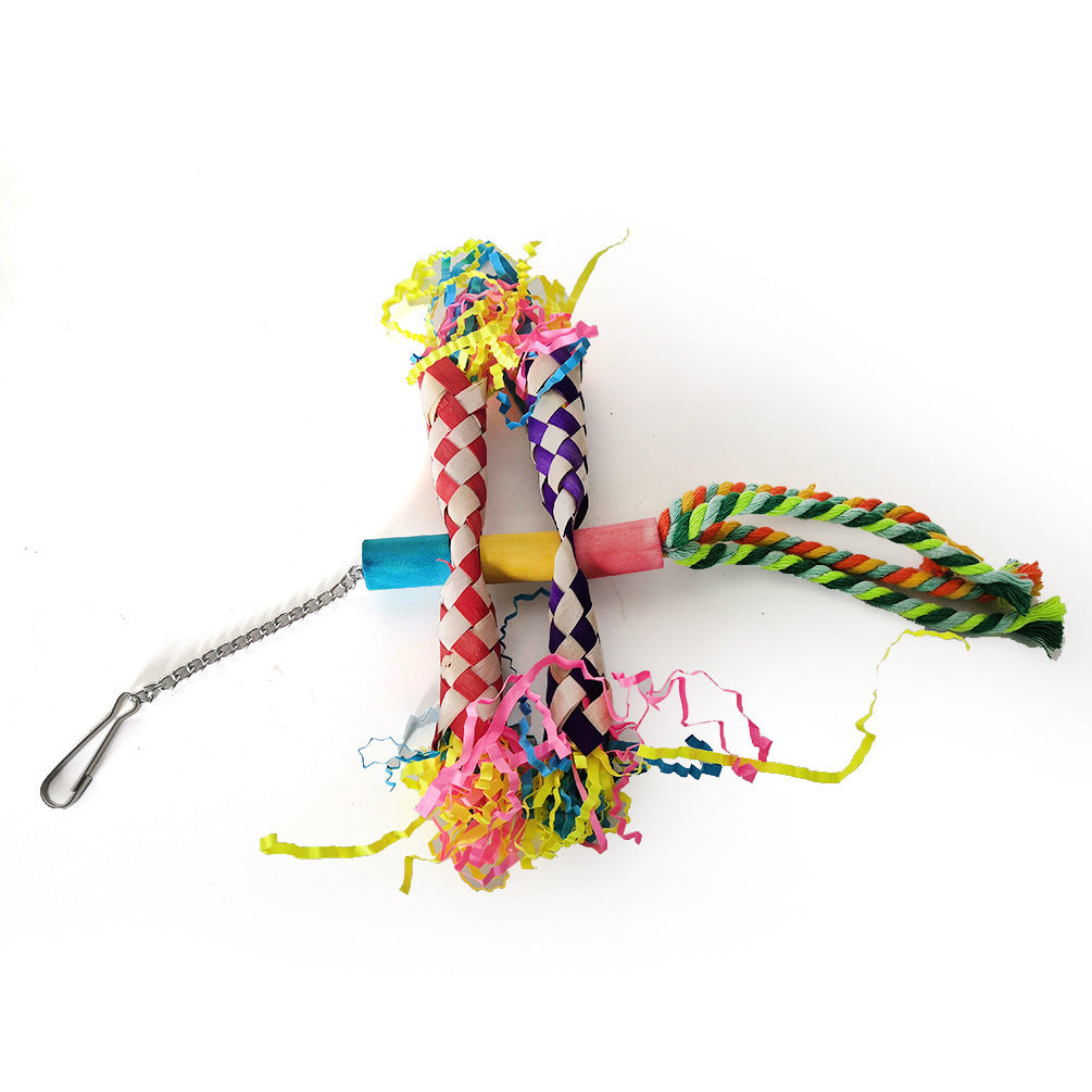 Lot de 5 Jouets pour Perroquets – Ensemble Suspendu et Interactif pour Oiseaux
