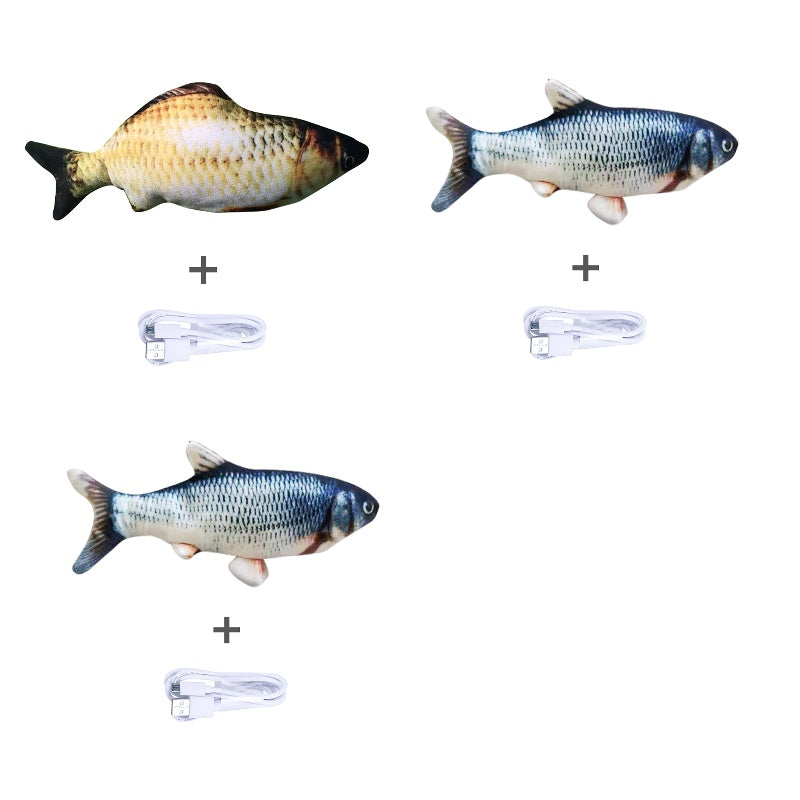 Jouet électronique pour chat – Poisson interactif rechargeable USB sans herbe a chat