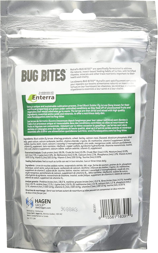 Nutrafin Bug Bites pour tortues | Granulés 17 à 20 mm – Tortues moyennes à grandes – 100 g