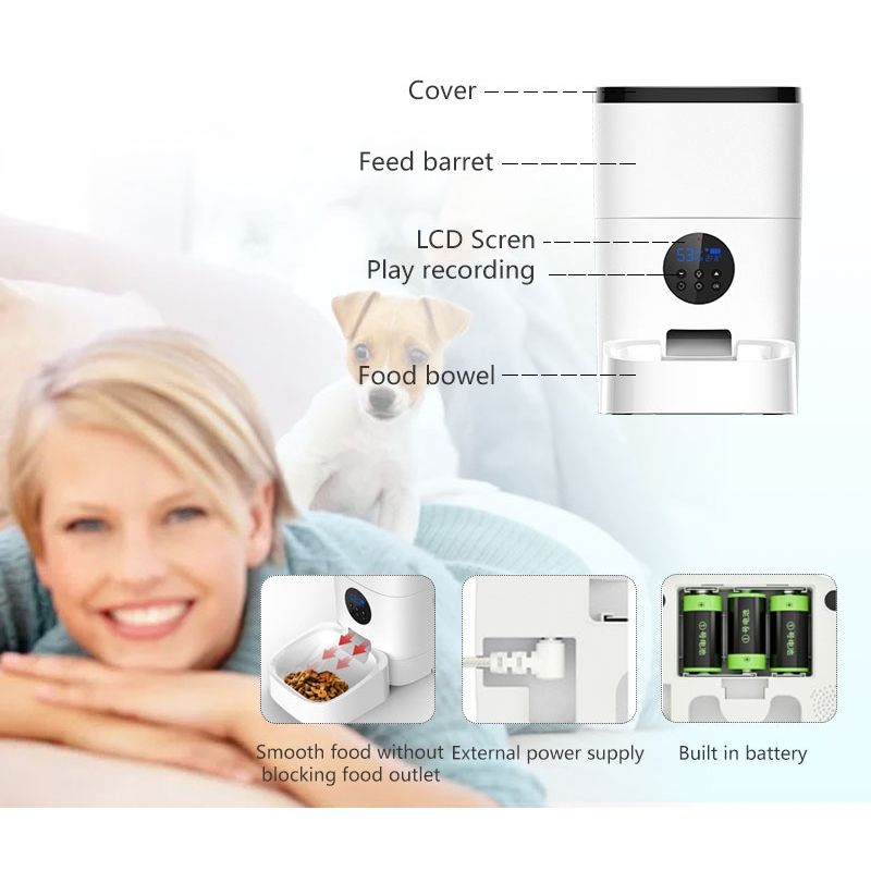 Distributeur Automatique de Nourriture pour Chats et Chiens – WiFi Intelligent