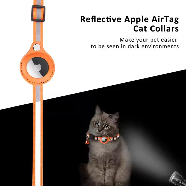 Collier porte étiquette AirTag pour animaux de compagnie – Système anti-perte pour chats et chiens