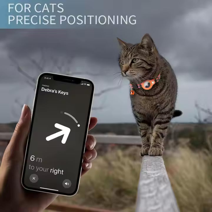 Collier porte étiquette AirTag pour animaux de compagnie – Système anti-perte pour chats et chiens
