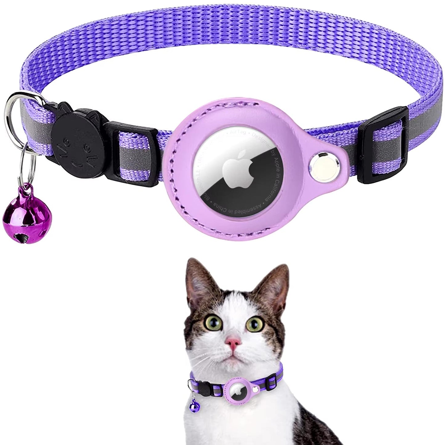 Collier porte étiquette AirTag pour animaux de compagnie – Système anti-perte pour chats et chiens