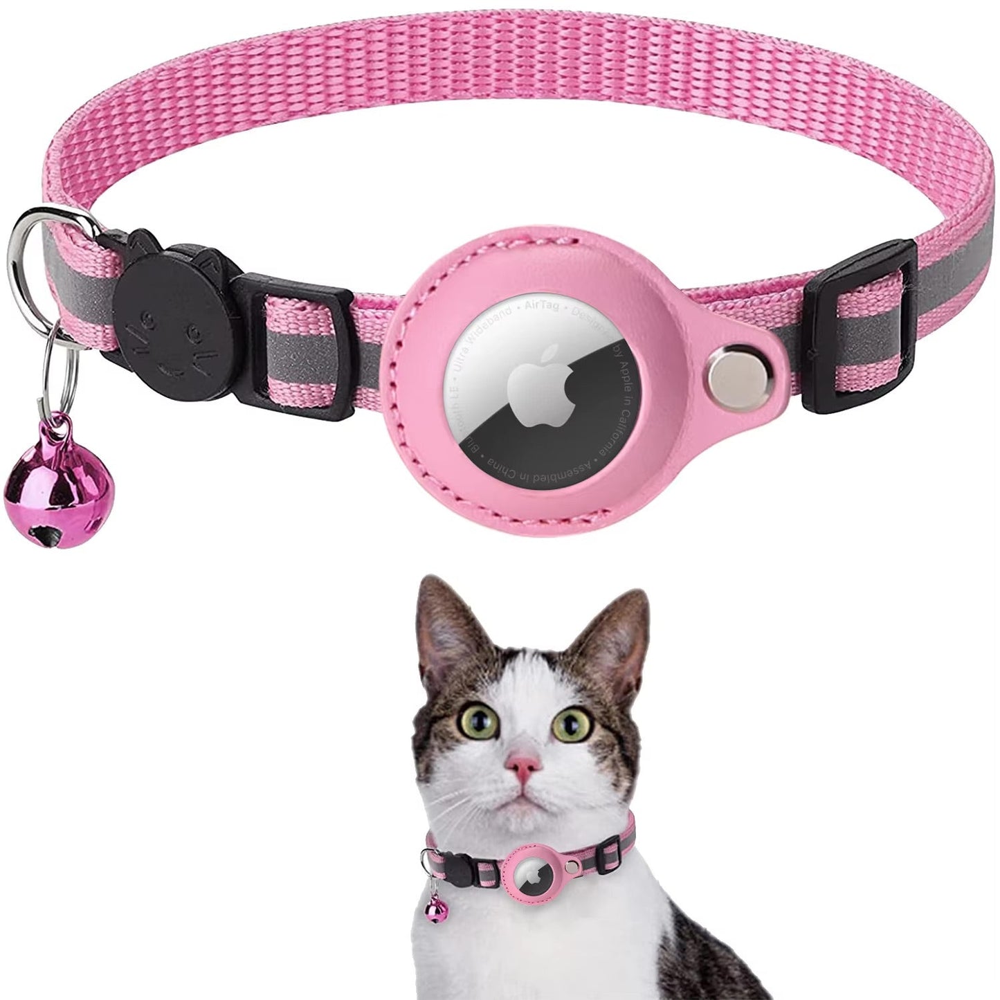 Collier porte étiquette AirTag pour animaux de compagnie – Système anti-perte pour chats et chiens