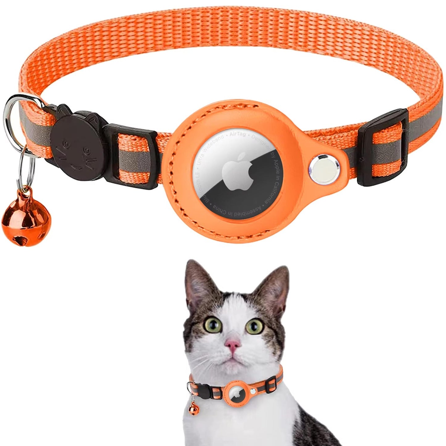 Collier porte étiquette AirTag pour animaux de compagnie – Système anti-perte pour chats et chiens