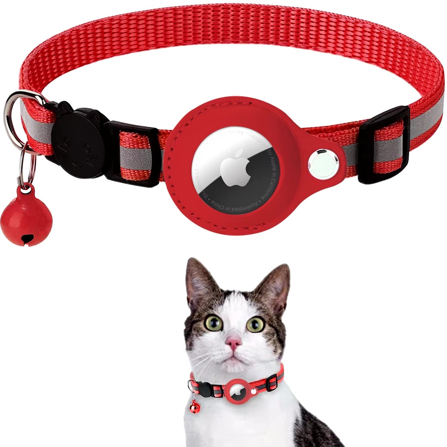 Collier porte étiquette AirTag pour animaux de compagnie – Système anti-perte pour chats et chiens