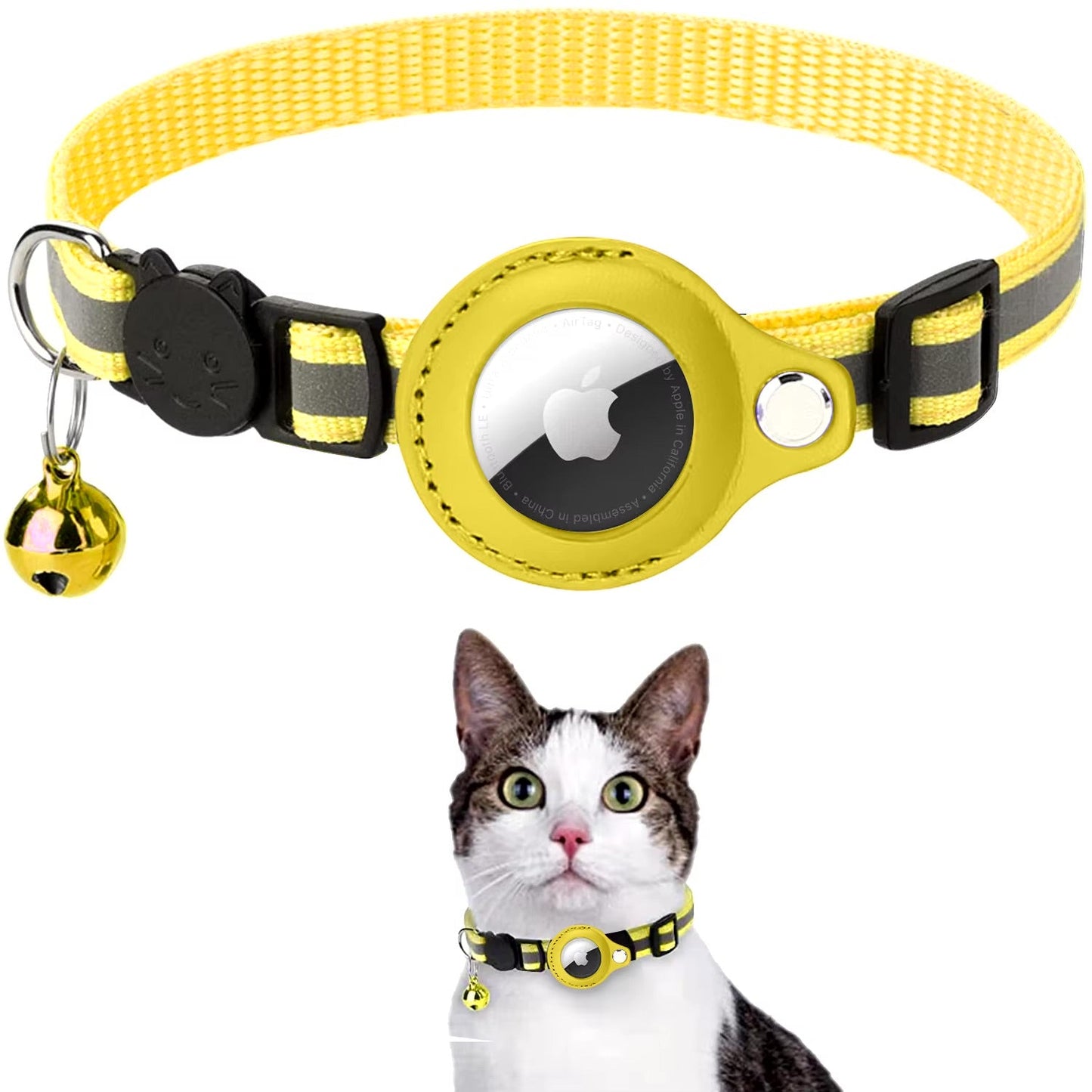 Collier porte étiquette AirTag pour animaux de compagnie – Système anti-perte pour chats et chiens