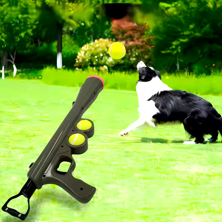 Lance-Balle Interactif pour Chien – 8 Niveaux • Avec Balle de Tennis