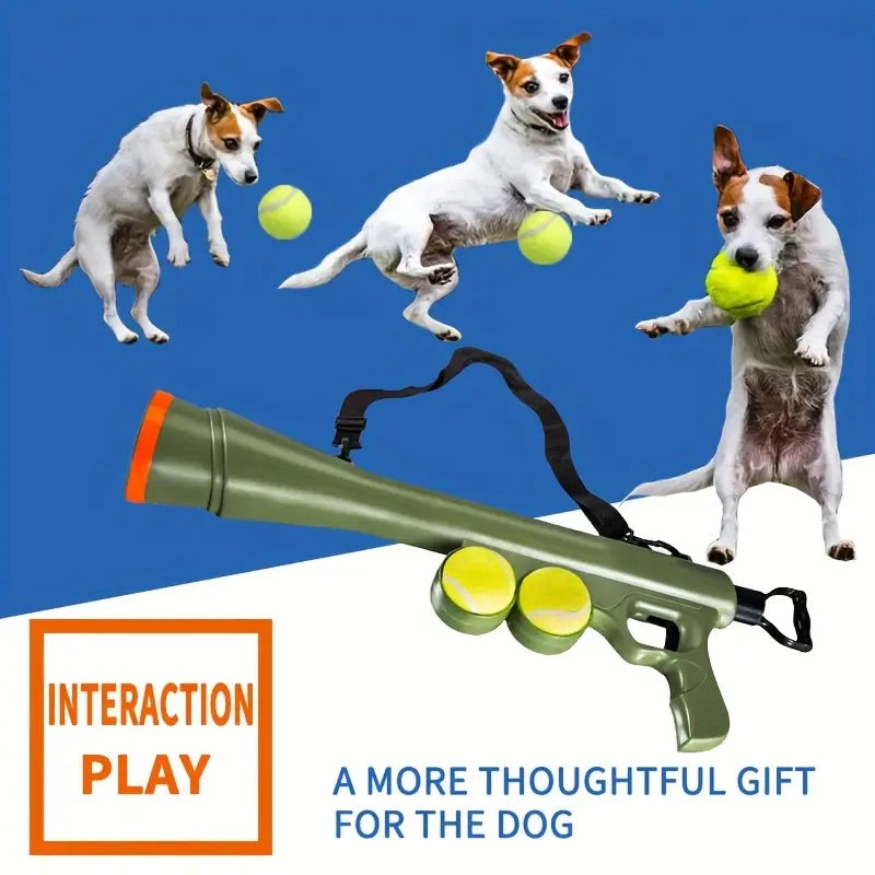 Lance-Balle Interactif pour Chien – 8 Niveaux • Avec Balle de Tennis
