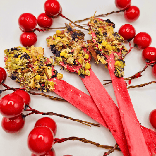 🌸🐇 Cuillères de Noël Floral & Fruitées pour Lapins – Friandise Santé 🎄🍓