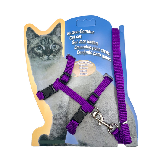 Explorez le Monde Ensemble : Ensemble Harnais + Laisse pour Chats & Lapins