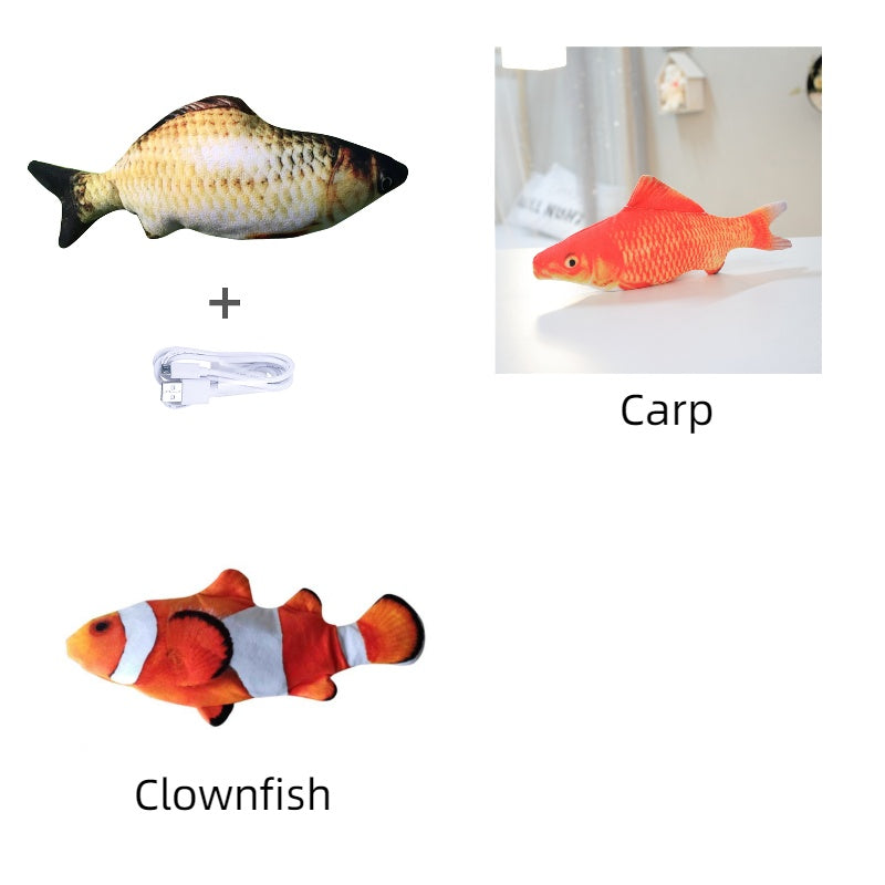 Jouet électronique pour chat – Poisson interactif rechargeable USB sans herbe a chat