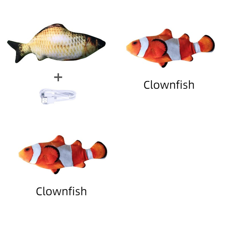 Jouet électronique pour chat – Poisson interactif rechargeable USB sans herbe a chat