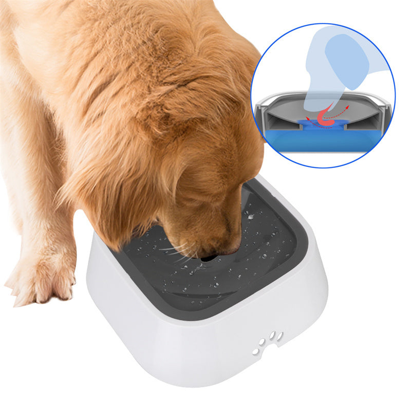Fontaine à Eau Anti-Débordement pour Chiens et Chats – 1,5 L, ABS & PP, Bol Flottant à Débit Lent