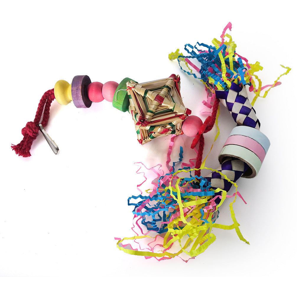 Lot de 5 Jouets pour Perroquets – Ensemble Suspendu et Interactif pour Oiseaux